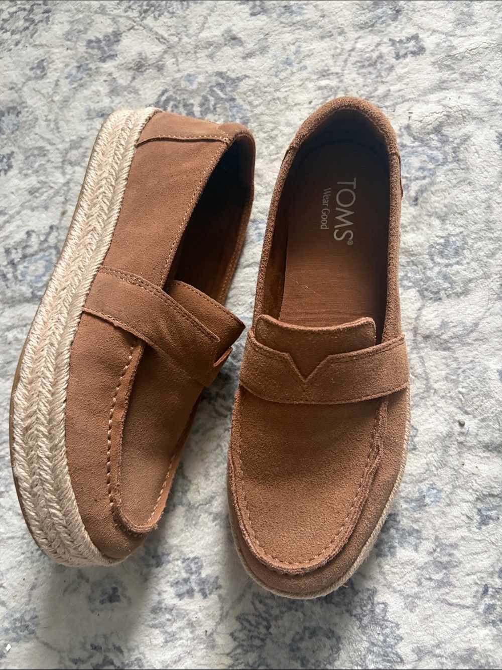 Toms Women's Suede Loafers in Chestnut - Picture 2 of 5